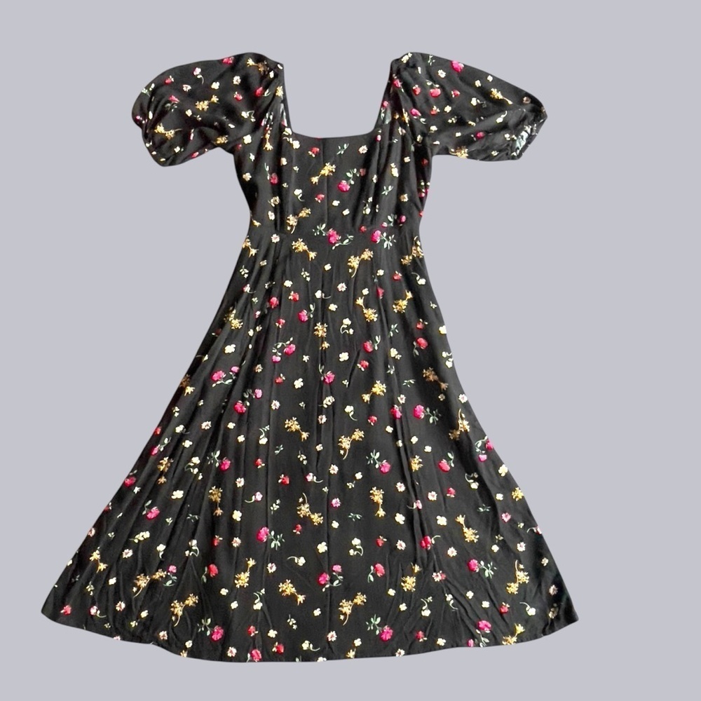 Old Navy Floral Black Babydoll Dress XS P